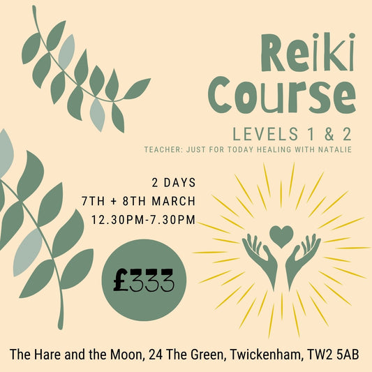 Reiki Course - Attunement & Training - Levels 1 & 2