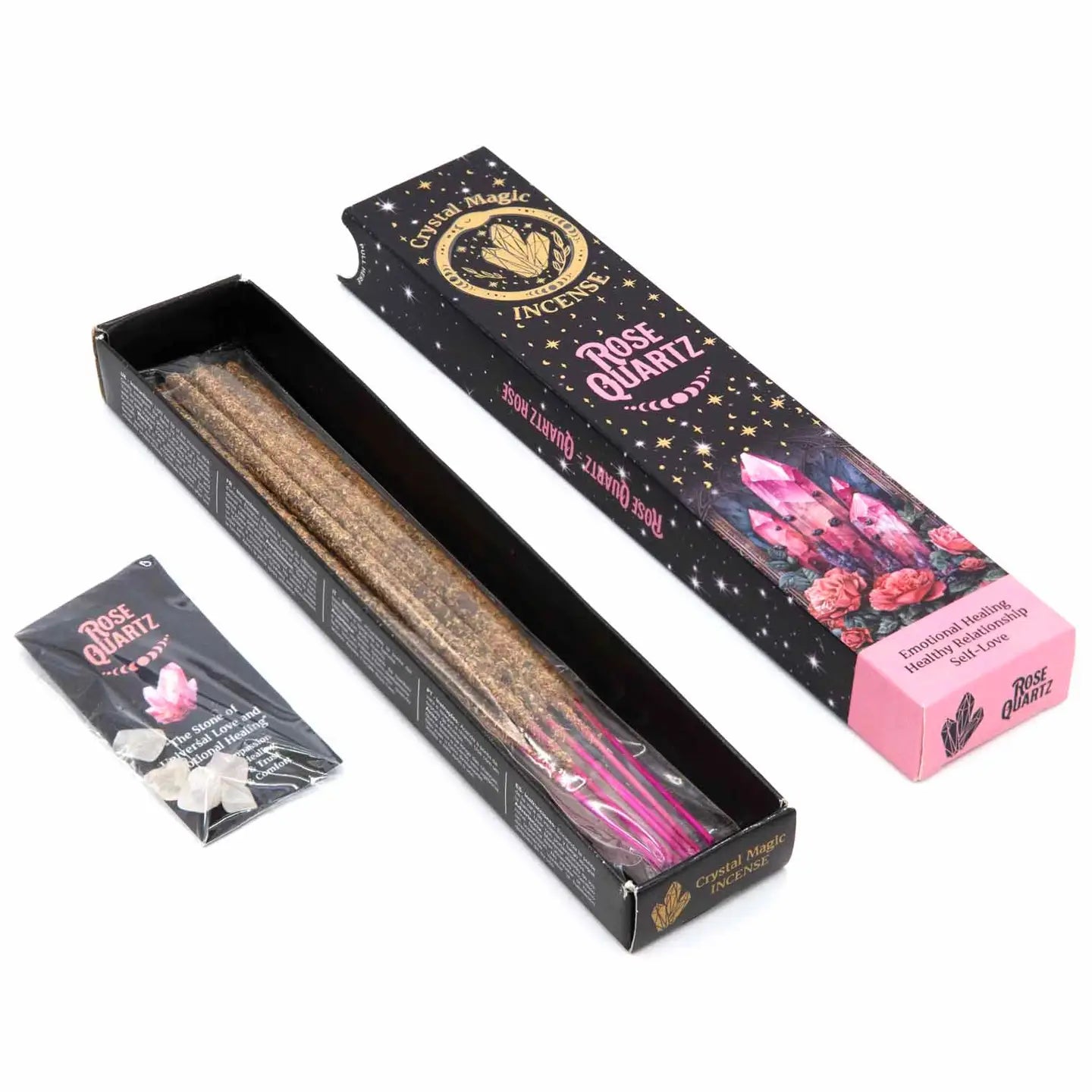 Rose Quartz Crystal Magic Incense