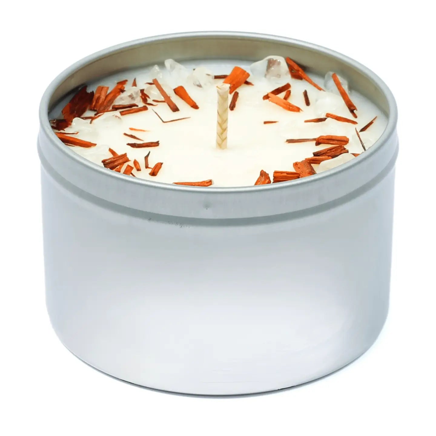 Sandalwood Crystal Infused Scented Candle