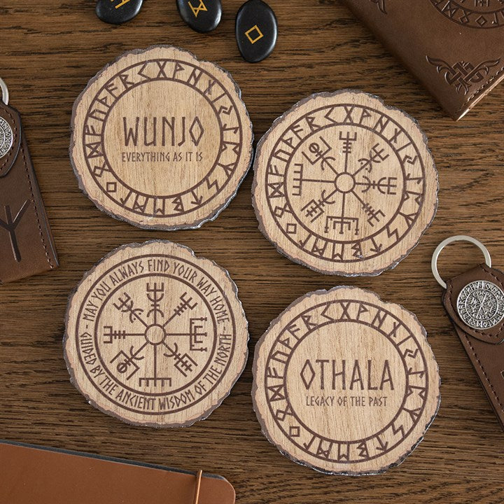 Norse Mythology Wood Slice Coasters - SOLD INDIVIDUALLY