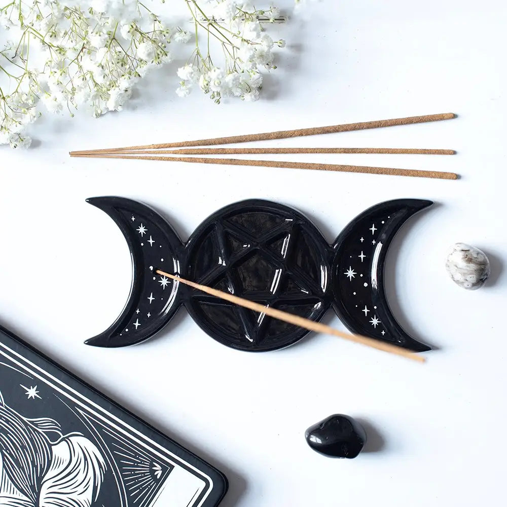 Spellbound Secrets Triple Moon Incense Stick Holder