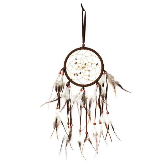 Suede Leather Dreamcatcher with Beads