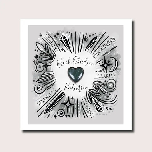 Sybil Love Black Obsidian Greeting Card - SYL08