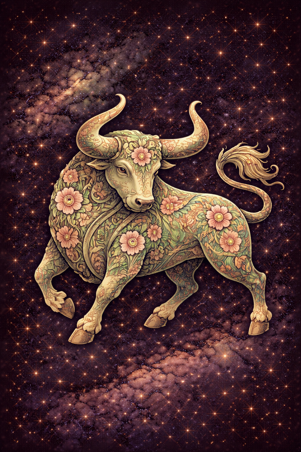 Zodiac Constellation Greeting Card - The Hare and the Moon