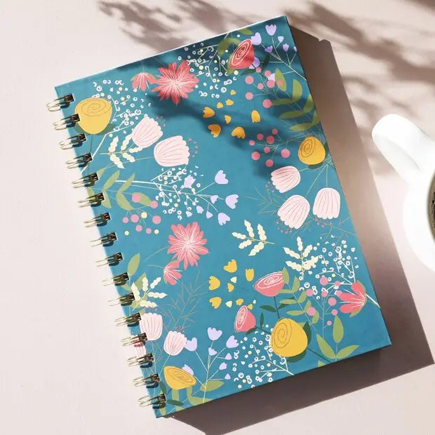 Teal Floral Notebook