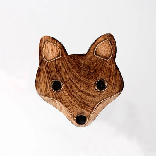 Wooden Fox Coasters - Set of 6 - NHC059