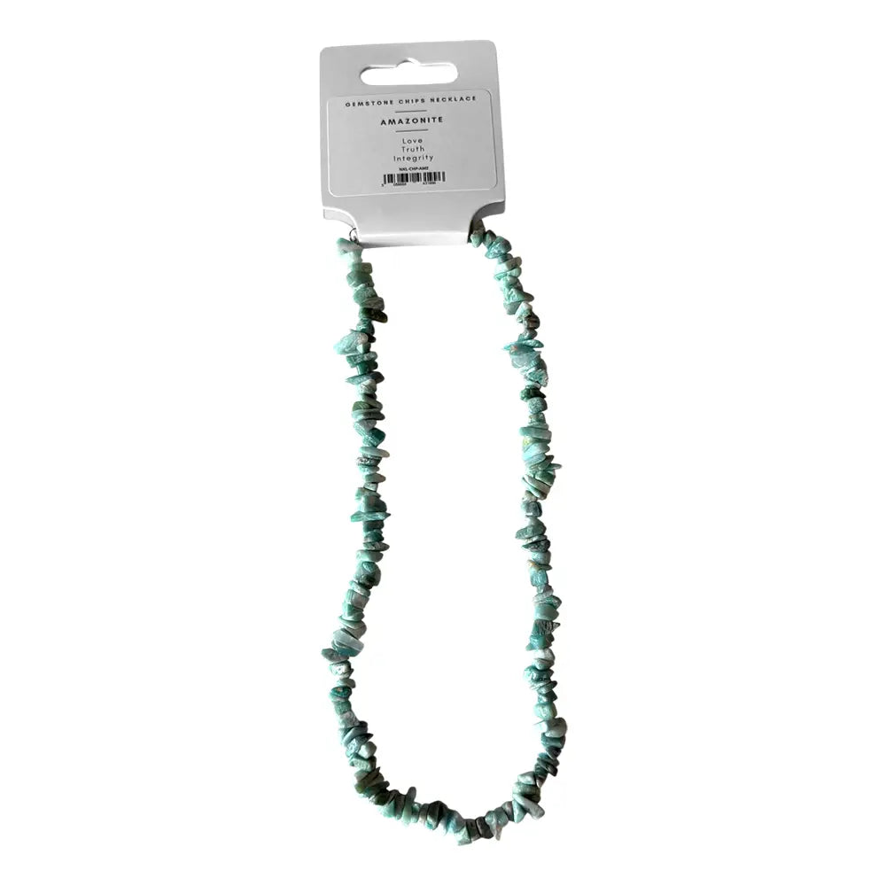 Amazonite Stone Chip Necklace - CH134