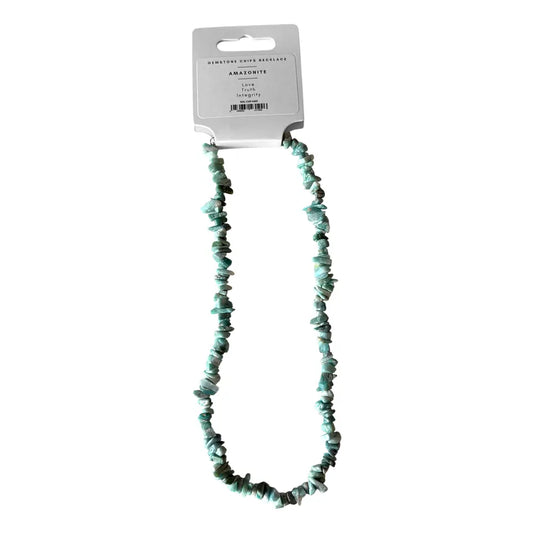 Amazonite Stone Chip Necklace - CH134