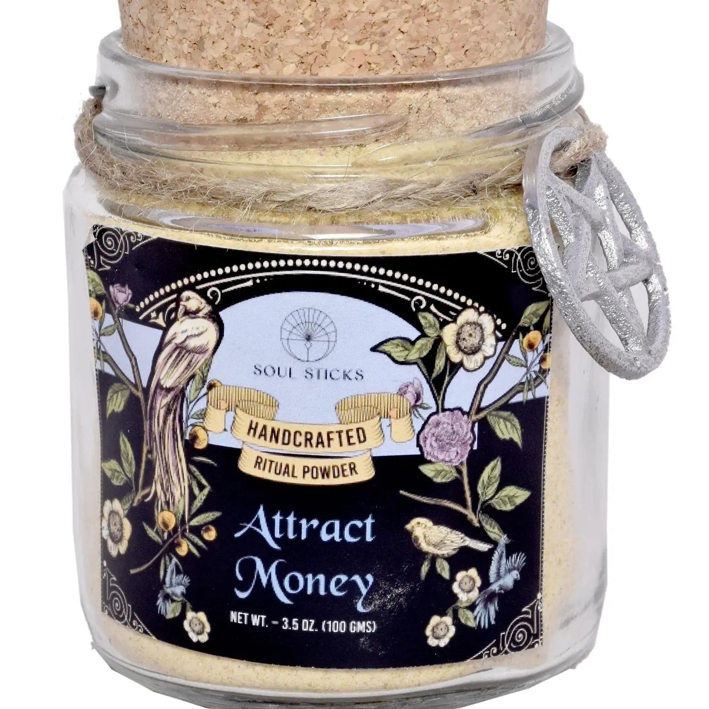 Attract Money Ritual Spell Powder Jar - The Hare and the Moon