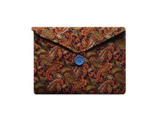 Beige Paisley Print Tablet Bag - The Hare and the Moon