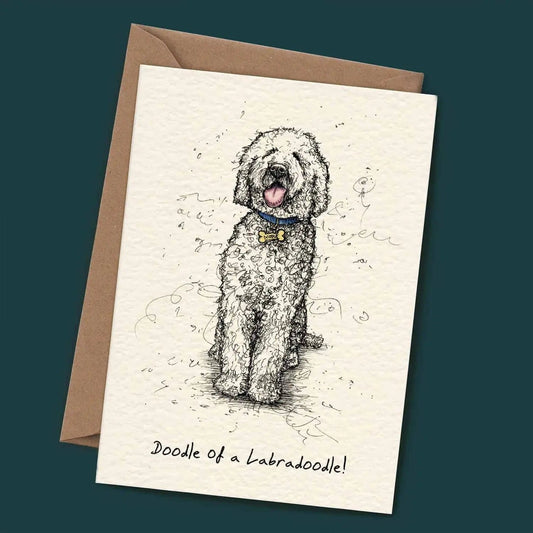 Bewilderbeast Cards Labradoodle Greeting Card - BW7