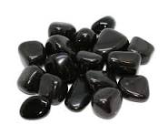 Black Agate Tumble Stone - The Stone of Resilience - The Hare and the Moon