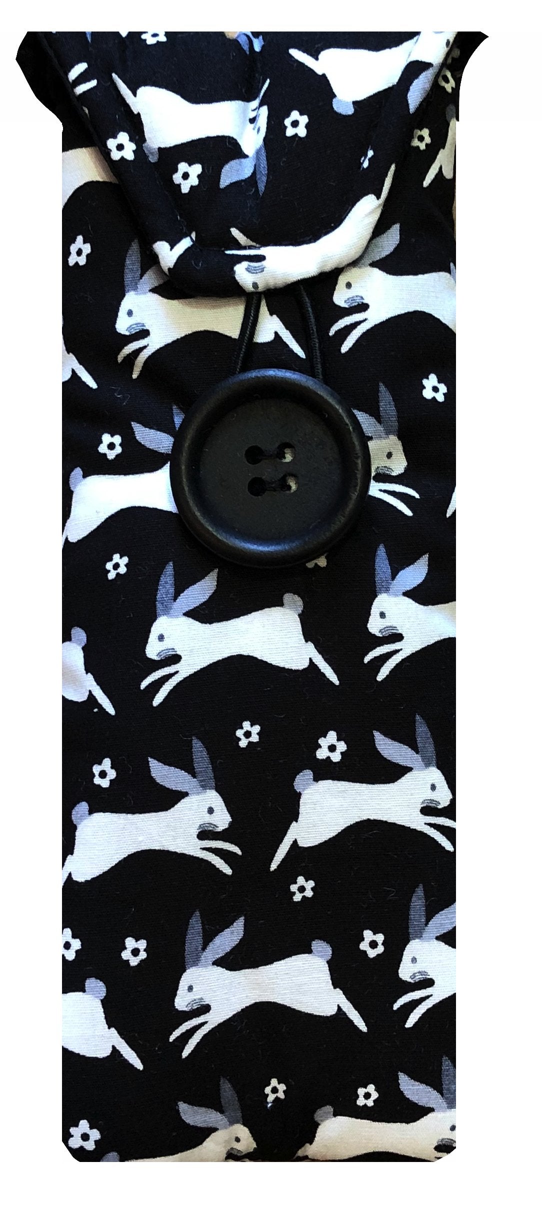 Black and White Rabbits Print Glasses Case - The Hare and the Moon