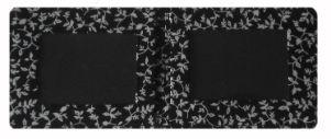 Black Flower Print Card Wallet - The Hare and the Moon