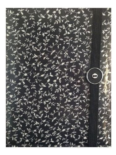 Black Flower Print E-Reader Case - The Hare and the Moon