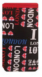 Black London Print Mobile Phone Sock Pouch - The Hare and the Moon