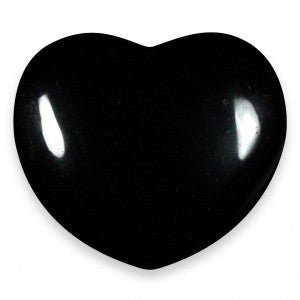 Black Obsidian Heart - Aura Cleanser - HT806 - The Hare and the Moon