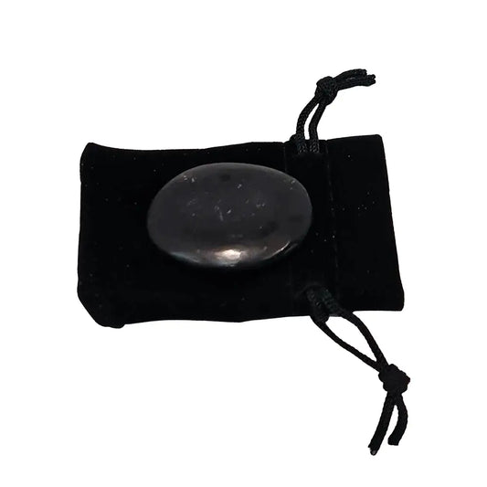 Black Tourmaline Worry Stone - Stone of Environmental Protection - WS777