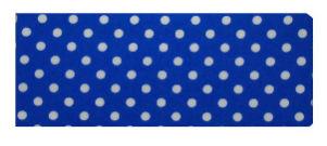 Blue and White Polka Dot Print Chequebook Wallet - The Hare and the Moon