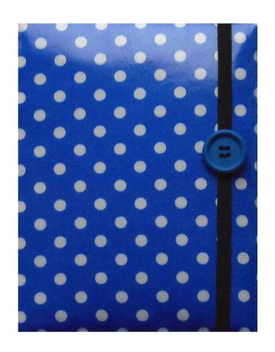 Blue and White Polka Dot Print E-Reader Case - The Hare and the Moon