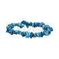 Blue Apatite Chip Bracelet - Stone For Flexibility and Understanding - BR338 - The Hare and the Moon