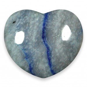 Blue Quartz Heart Stone - The Stone of Spiritual Expansion - HRT39 - The Hare and the Moon