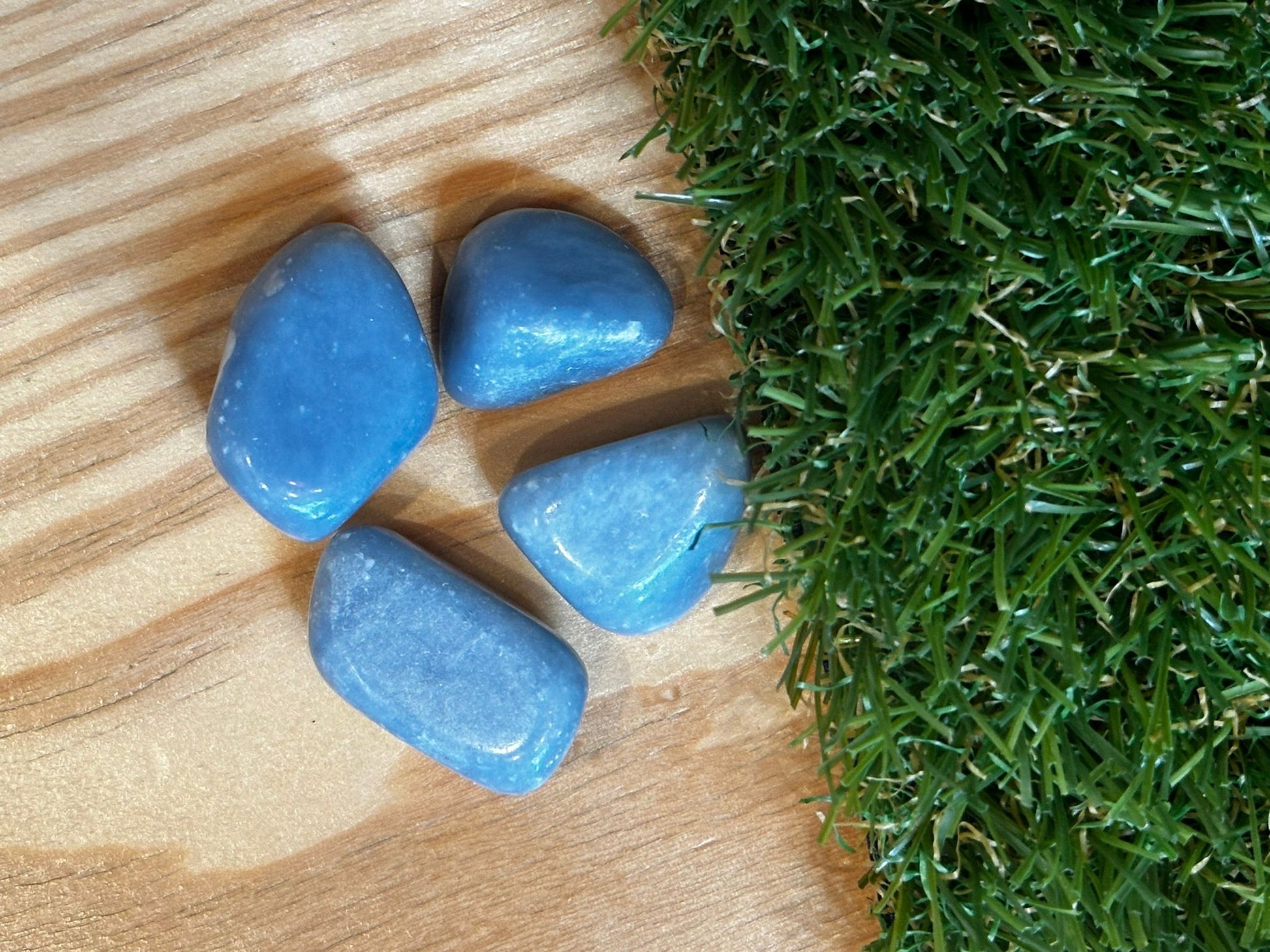 Blue Quartz Tumble Stone - The Stone of Spiritual Expansion - The Hare and the Moon