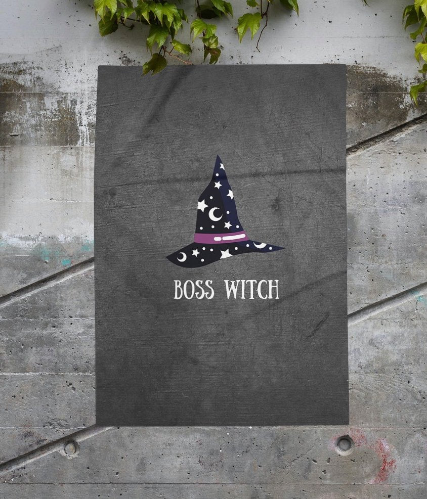 Boss Witch A4 Poster Print - WKTM003 - The Hare and the Moon