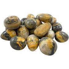 Bumble Bee Jasper Tumble Stone - The Stone of New Chapters - The Hare and the Moon