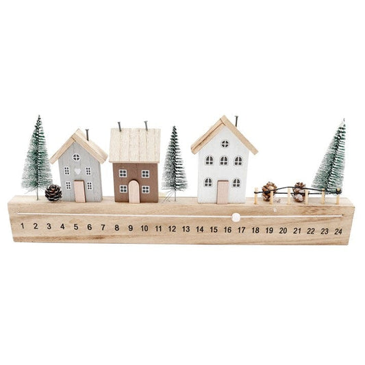 The Hare And The Moon Calenders and Diaries Wooden House Advent Calendar with Trees