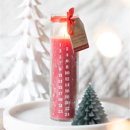 Jones Home & Gift Candles & Accessoires Red Vanilla Advent Tube Candle