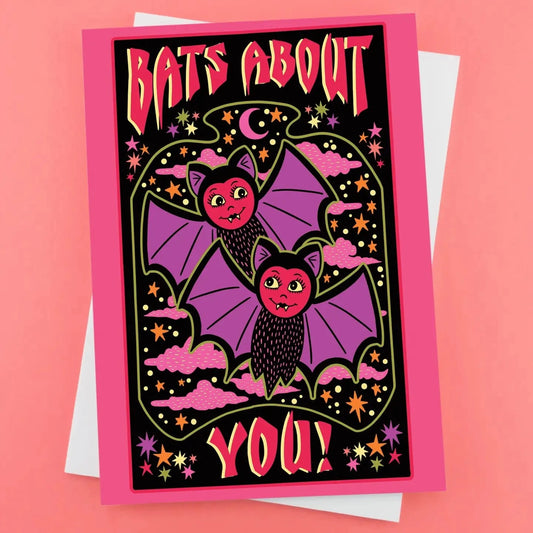 Stop the Clock Design Cards Bats About You Greeting Card - GC-LOVE-BATS-03