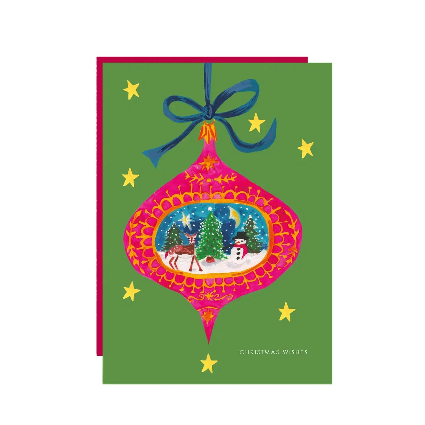 Hutch Cassidy Cards 'Bauble Reindeer' Christmas Greeting Card - HCWB430B