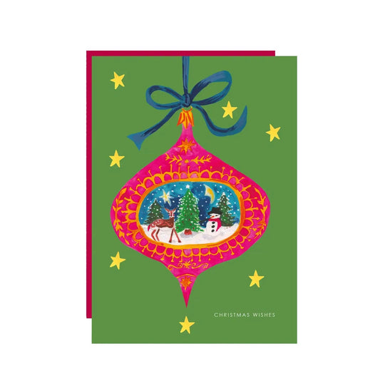 Hutch Cassidy Cards 'Bauble Reindeer' Christmas Greeting Card - HCWB430B