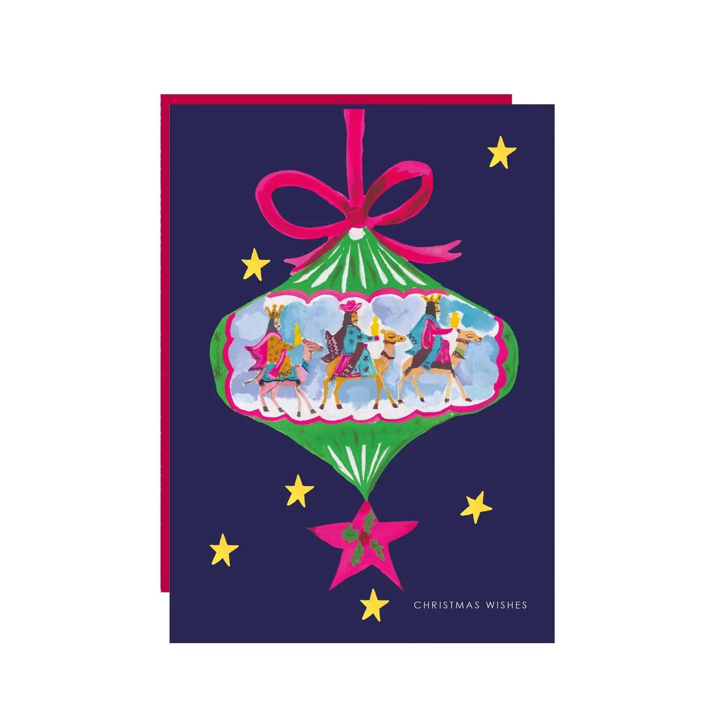 Hutch Cassidy Cards 'Bauble Wiseman' Christmas Greeting Card - HCWB431B