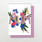 Stop the Clock Design Cards BL06 - Mum Flowers Greeting Card