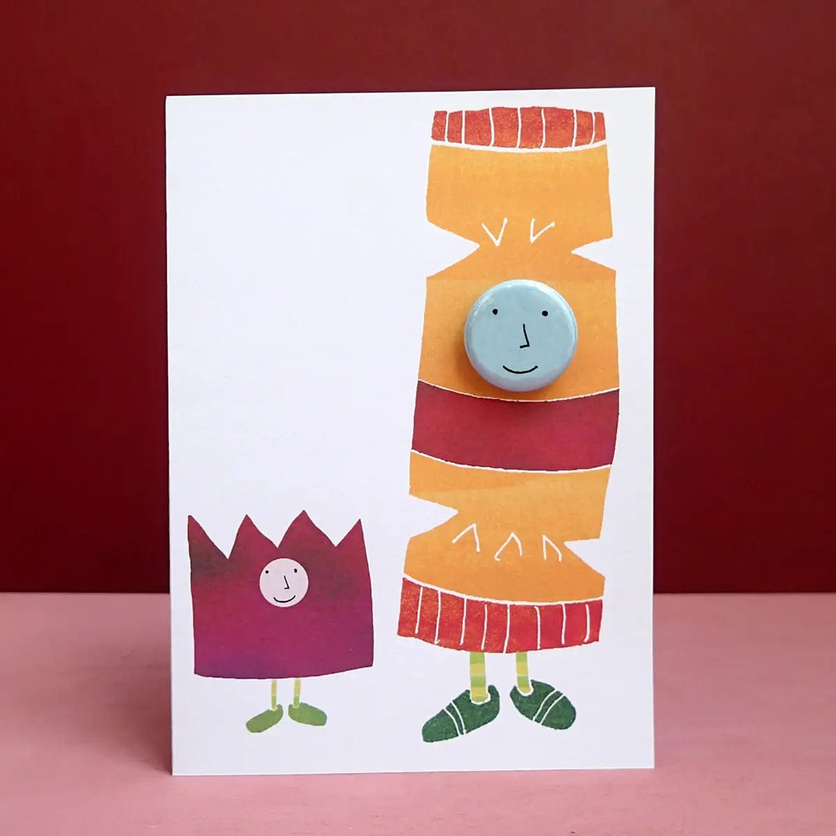 The Black Rabbit Cards Cracker Costume - Greeting Card with Badge - C94