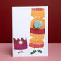 The Black Rabbit Cards Cracker Costume - Greeting Card with Badge - C94