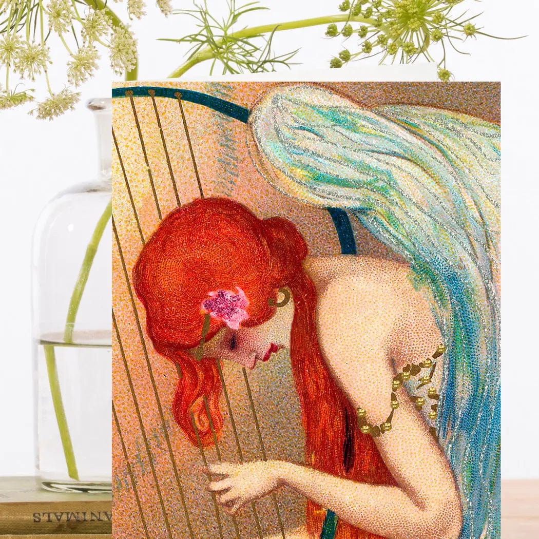 Madame Treacle Cards Hand Glittered Christmas Greeting Card ~ GT022P