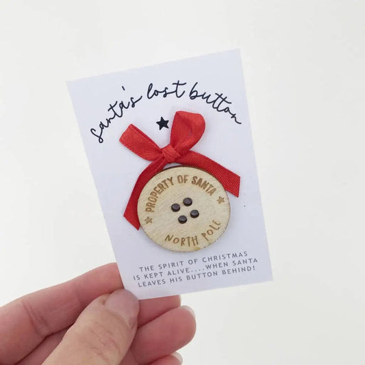 Jodie Gaul & Co Cards Santa’s Wooden Lost Button Keepsake - WSBT