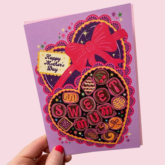 Stop the Clock Design Cards Sweet Mum Chocolate Box Greeting Card - Mother's Day Greeting Card