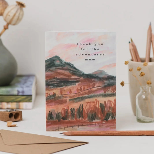 Joy Jen Cards Thank You For the Adventures Mum Mountain Mother's Day Greetings Card - JJ5