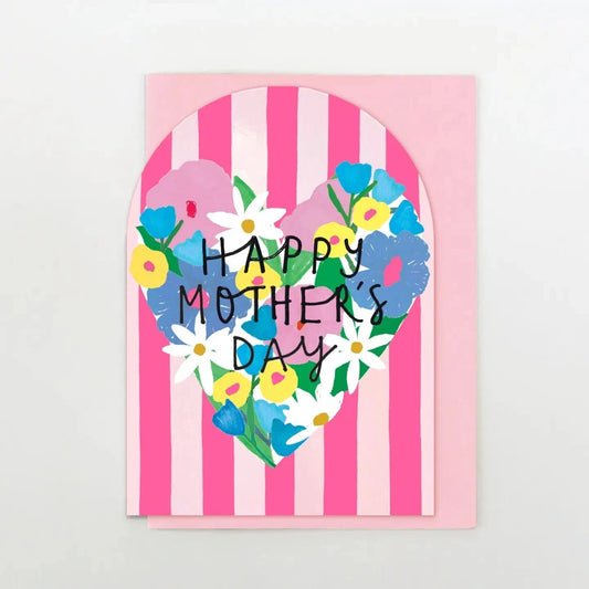 Stop the Clock Design Cards WF01 - Heart & Flowers Greeting Card