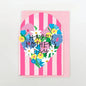 Stop the Clock Design Cards WF01 - Heart & Flowers Greeting Card