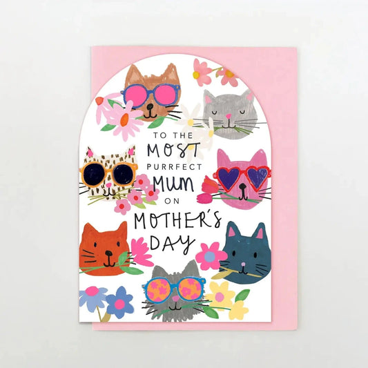 Stop the Clock Design Cards WF03 - Purrfect Mum Greeting Card