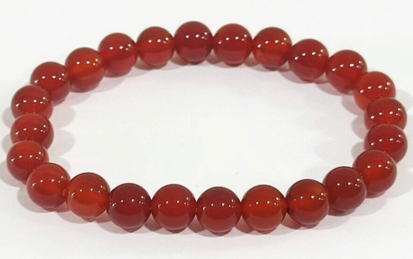 Carnelian Crystal Healing Power Bracelet - Stone of Warmth and Energy - CS1296 - The Hare and the Moon