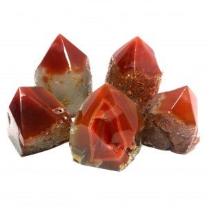 Carnelian Generator Point - Stone of Warmth and Energy - GP41 - The Hare and the Moon