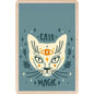 Cats Magic wooden postcard (Greeting Card) - WP7 - The Hare and the Moon