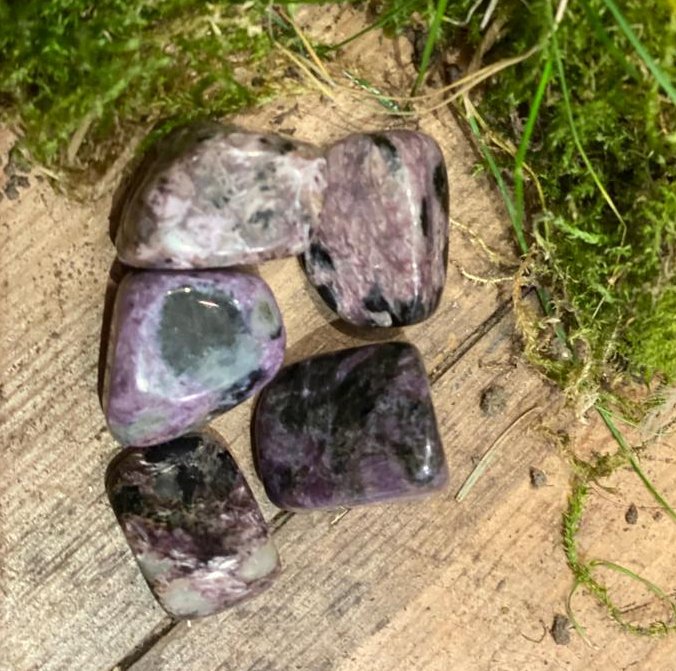 Charoite Tumble Stone - The Stone of Perspective - The Hare and the Moon