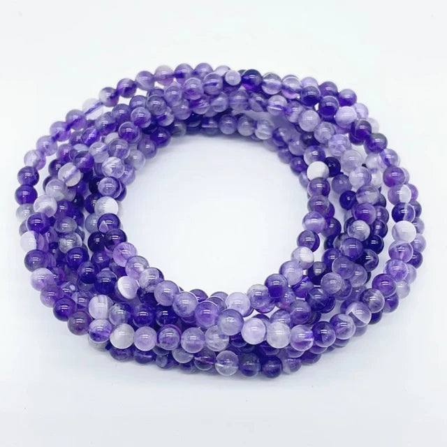 Chevron Amethyst Mini Bead Bracelet - MINIB7